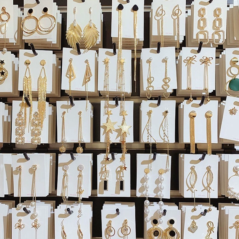 925 серебряная игла асимметричные серьги модный темперамент дикие серьги гвозди простой характер корейская версия серьги сетка красная женская кисточка