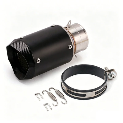 Yamaha R6 Modified Ar Exhaust pipe - n-black-61mm-interface-laser-mark