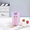 Handheld cartoon children's coffee cute glass stainless steel with glass