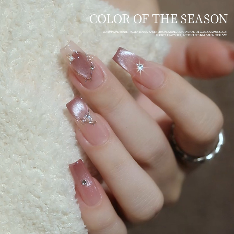 Esmalte de Uñas de Gel de Fototerapia de Ojo de Gato Blanco Cerámico, Nuevo Gel de Cristal Blanco Luz de Luna 2025, Versión Blanqueadora No Grisácea para Otoño e Invierno