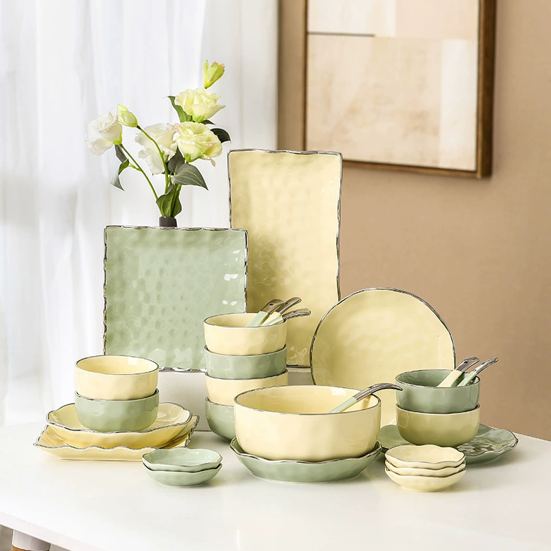 Tableware, ceramic set, cream gift box, light luxury style, high-quality style