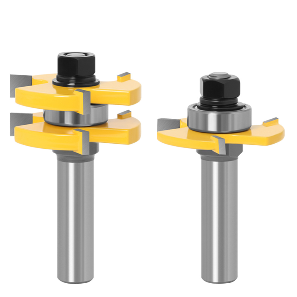 Cuchillo de espiga tipo T de 3 dientes Cuchillo de espiga de dientes cuadrados Cuchillo de piso Cuchillo de tablero Cuchillo de fresa para carpintería Cuchillo de grabado Cuchillo de máquina de grabado