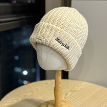 日系破洞复古保暖加厚针织帽女新款韩版休闲工装重磅套头毛线帽潮