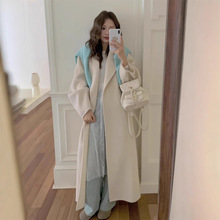 25年秋冬新韩国东大门女装羊绒羊毛大衣宽松长款毛呢外套XG-999