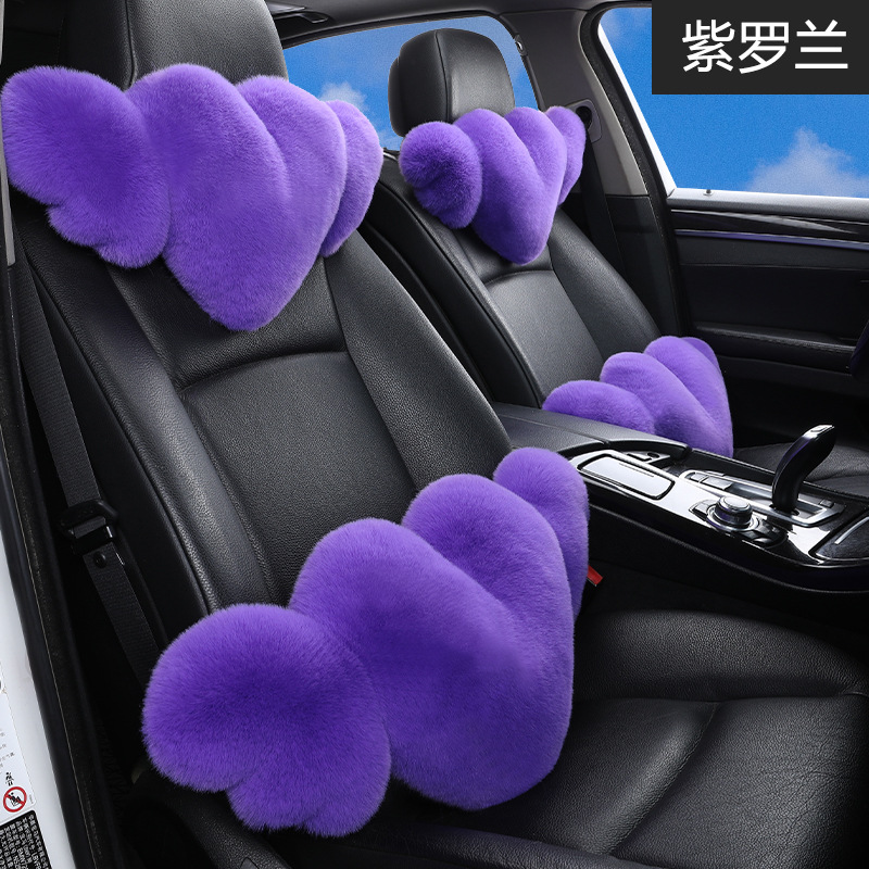 Universal – Headrest Heart Pillow Car - purple