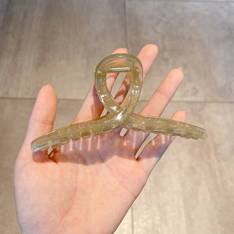 Pinza de agarre para el cabello de disco grande de temperamento coreano, clip de sentido avanzado, ambiente ins, horquilla de verano, pinza de tiburón, horquilla, accesorios para el cabello