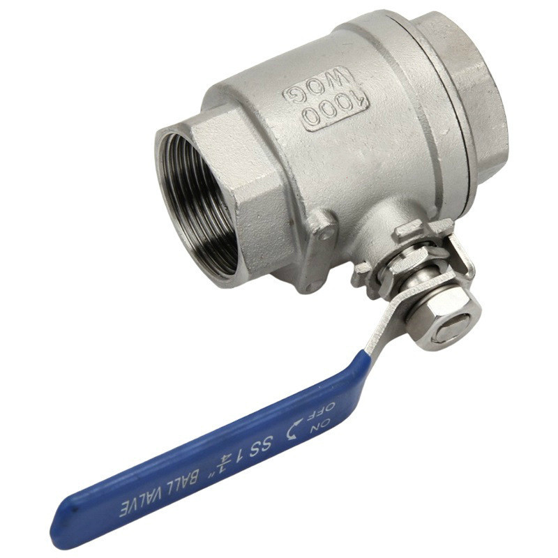 三片式球阀 Q11F-16P 手动丝扣高平台不锈钢304主体材质：WCB