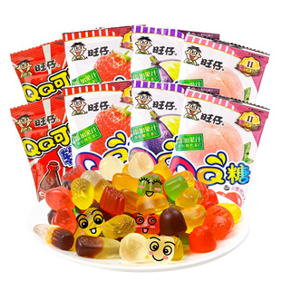 旺仔QQ糖20g旺旺休閑小零食果汁軟糖橡皮糖可樂味兒童節糖果小吃