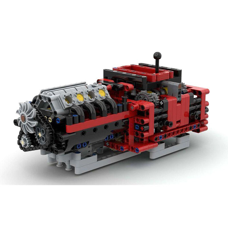 Compatible with Lego domestic building blocks pulling force 488 GTE manual 8-speed gearbox technology suit educational model toy Compatible with Lego domestic building blocks pulling force 488 GTE manual 8-speed gearbox technology suit educational model toy