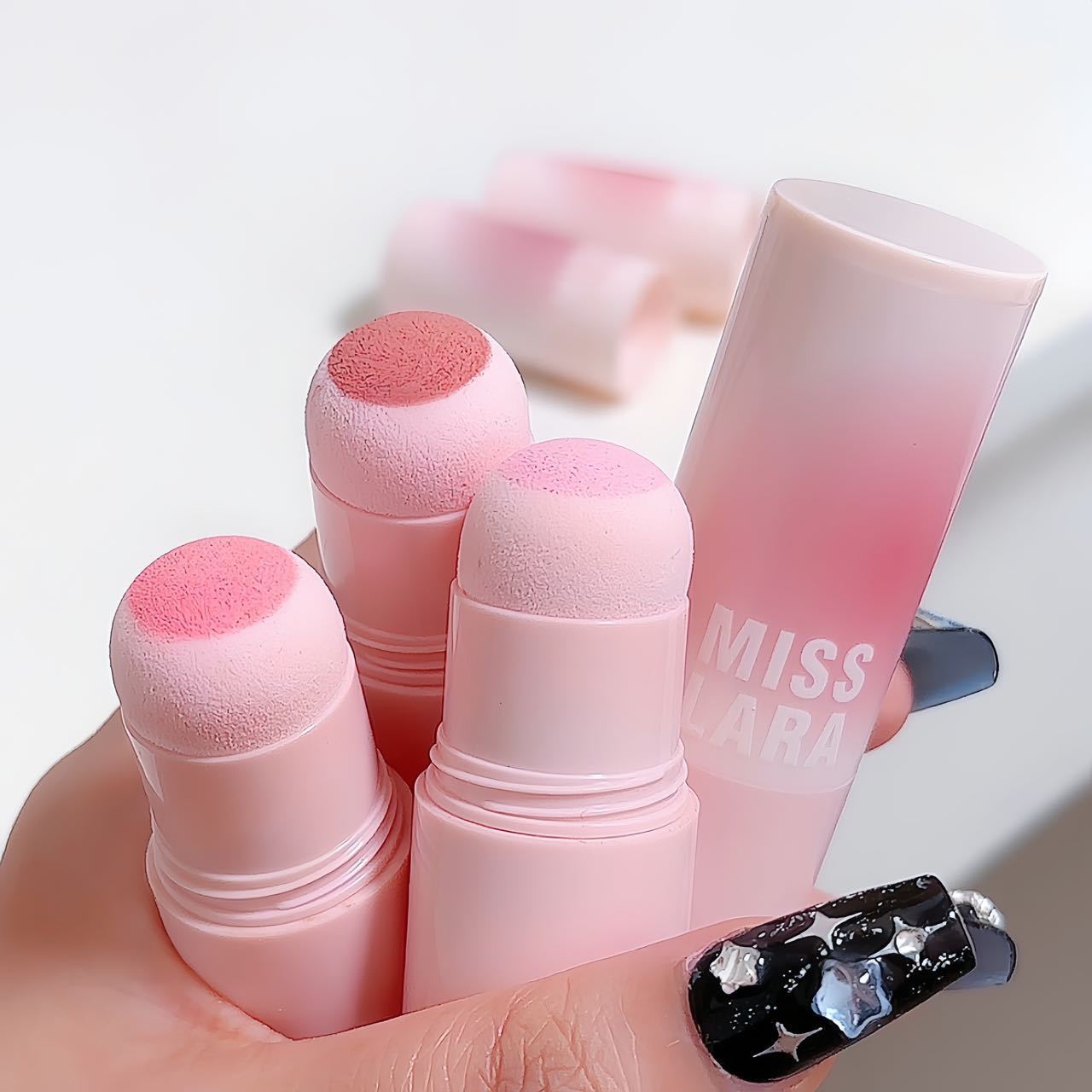 Cute Solid Color Plastic Blusher display picture 2