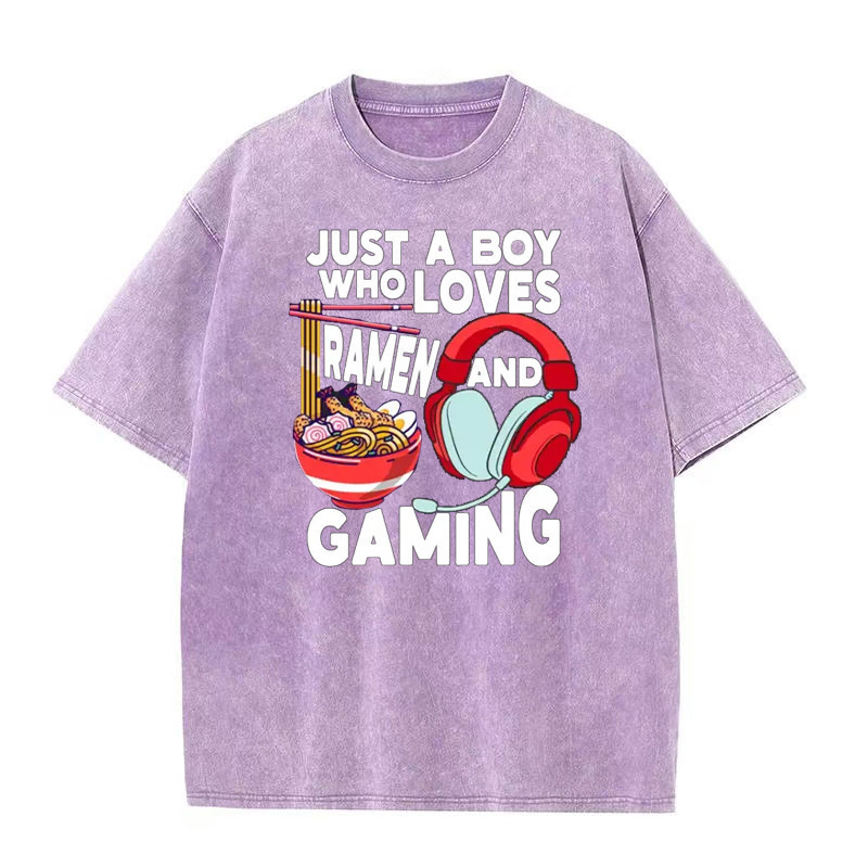 2025 Summer Casual Fun Printed Cotton Plaid Washed T-Shirt Cross-Border Aliexpress Tk Short Sleeve Round Neck Top