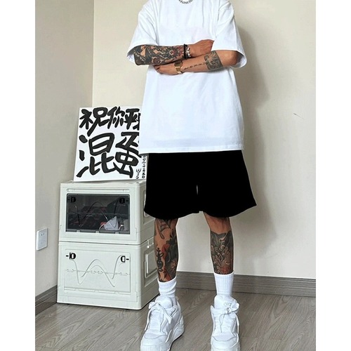 Wholesale Summer American Style Solid Color Casual Matchable Short Pants for Men, Ins Trend Brand Loose Drawstring Basketball Sport Pants