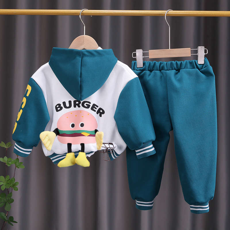 Children's Clothing Boys Spring and Autumn Hat 2023 New Baby Cartoon Baseball Suit Two Piece Set Trendy_voghion.com