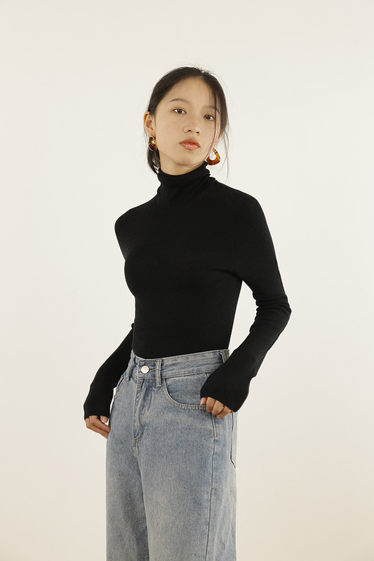 18针无缝一体打底衫扬子纱薄款女装可机洗百搭上衣女精纺羊毛|undefined