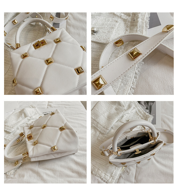 Medium Pu Leather Streetwear Square Bag display picture 1