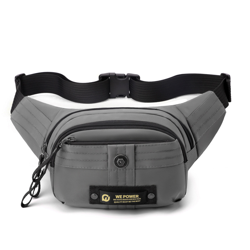 WEPOWER nuevo bolso de cintura deportivo casual para hombres multicapa bolso de hombro ligero bolso de pecho de moda al aire libre