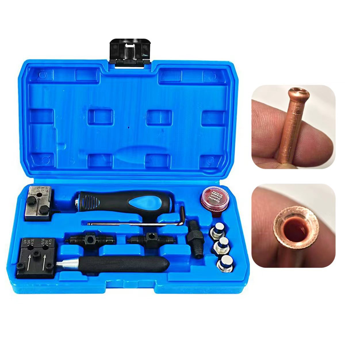 Single and Double-Layer Brake Pipe Flaring Tool, Copper Pipe Flaring Tool, Can Flare 45 Degrees, Air Conditioning Flaring Tool