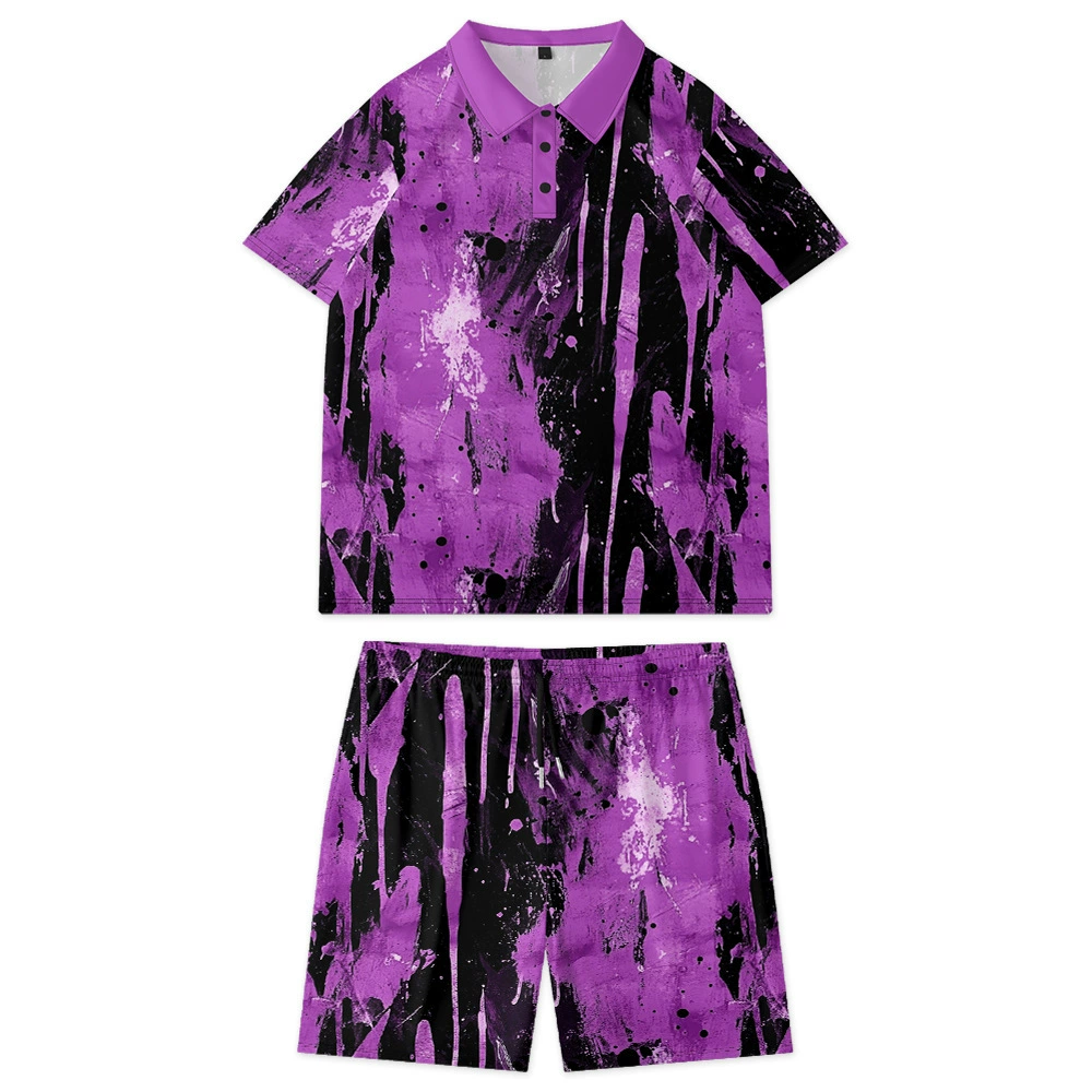 «(Cross-border trading), set, European style, with short sleeve, 3D, plus size»