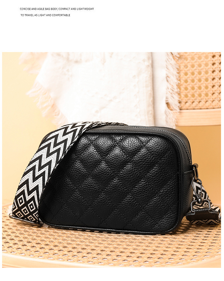 Women's Crossbody Bag Versatile Diamond Leather Shoulder Bag_voghion.com