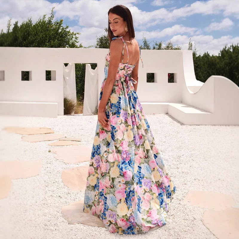 2026 Cross-Border New Spring and Summer European and American Women's Fashion Organza Fairy-Like Long Elegant Evening Dress