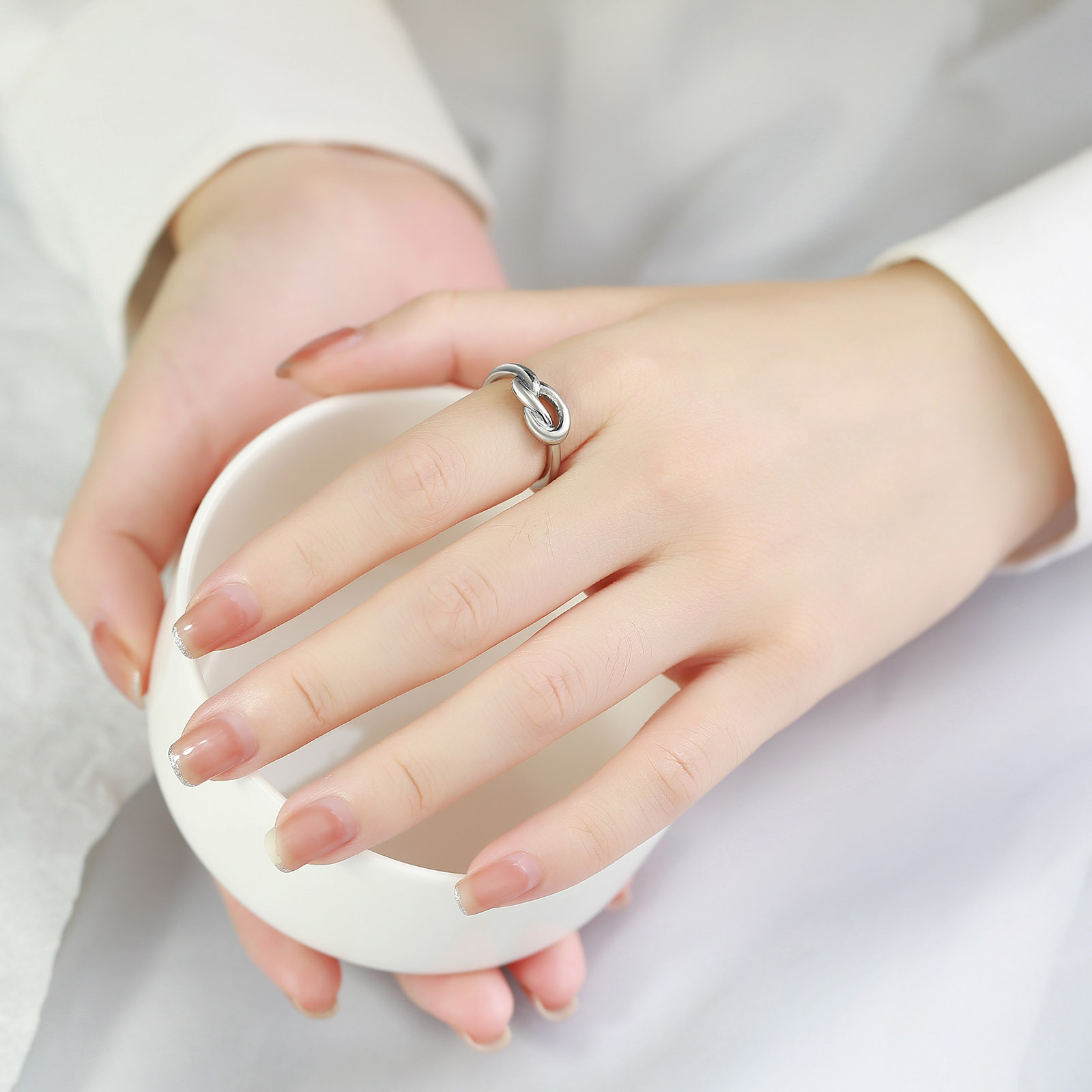 Fashion Solid Color Stainless Steel Rings Plating Stainless Steel Rings