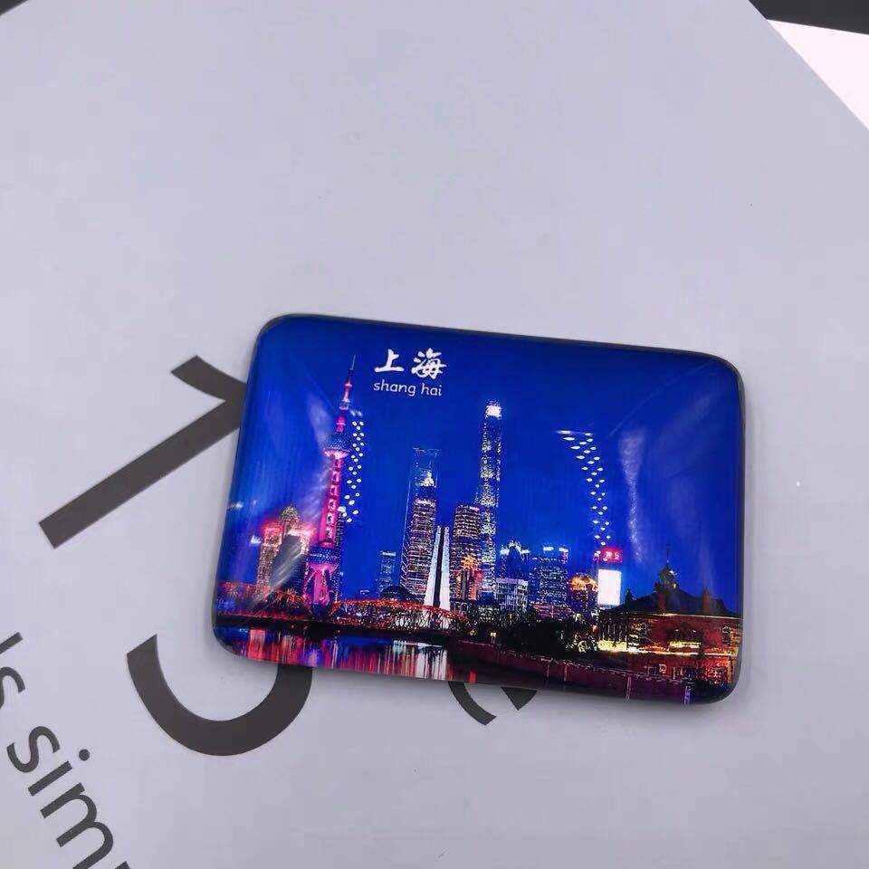 Shanghai cristal refrigerador pegatinas 3D oriental perla magnética Bund viaje artesanía conmemorativa río Qingming mapa