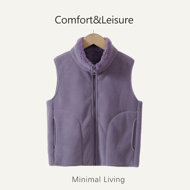 Niños chaleco de terciopelo engrosado otoño invierno uniformes calientes artefactos de niños padres niñas hombros de abrigos sin mangas calientes