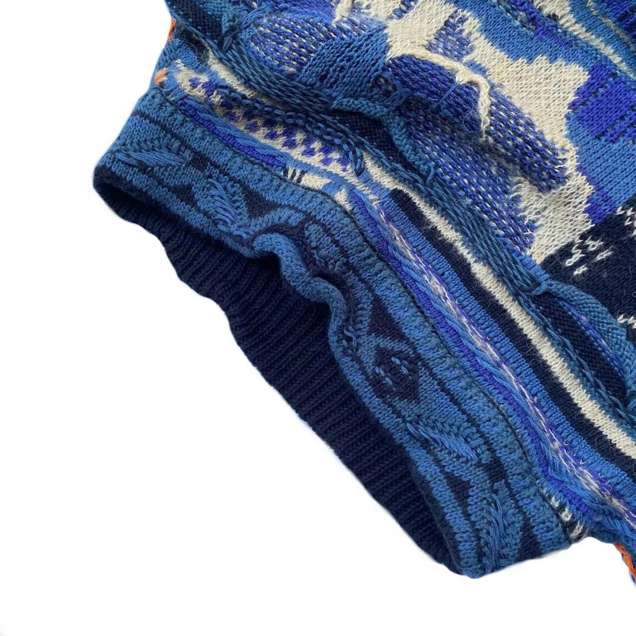 Men's Knitted Sweater Vintage Ethnic Sleeveless Pullover Vest_voghion.com