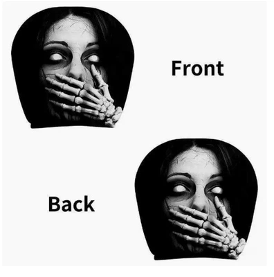 labeled and shipped on behalf of | Universal seat cover - covering-mouth-scary-girl-double-sided-printing-1-piece