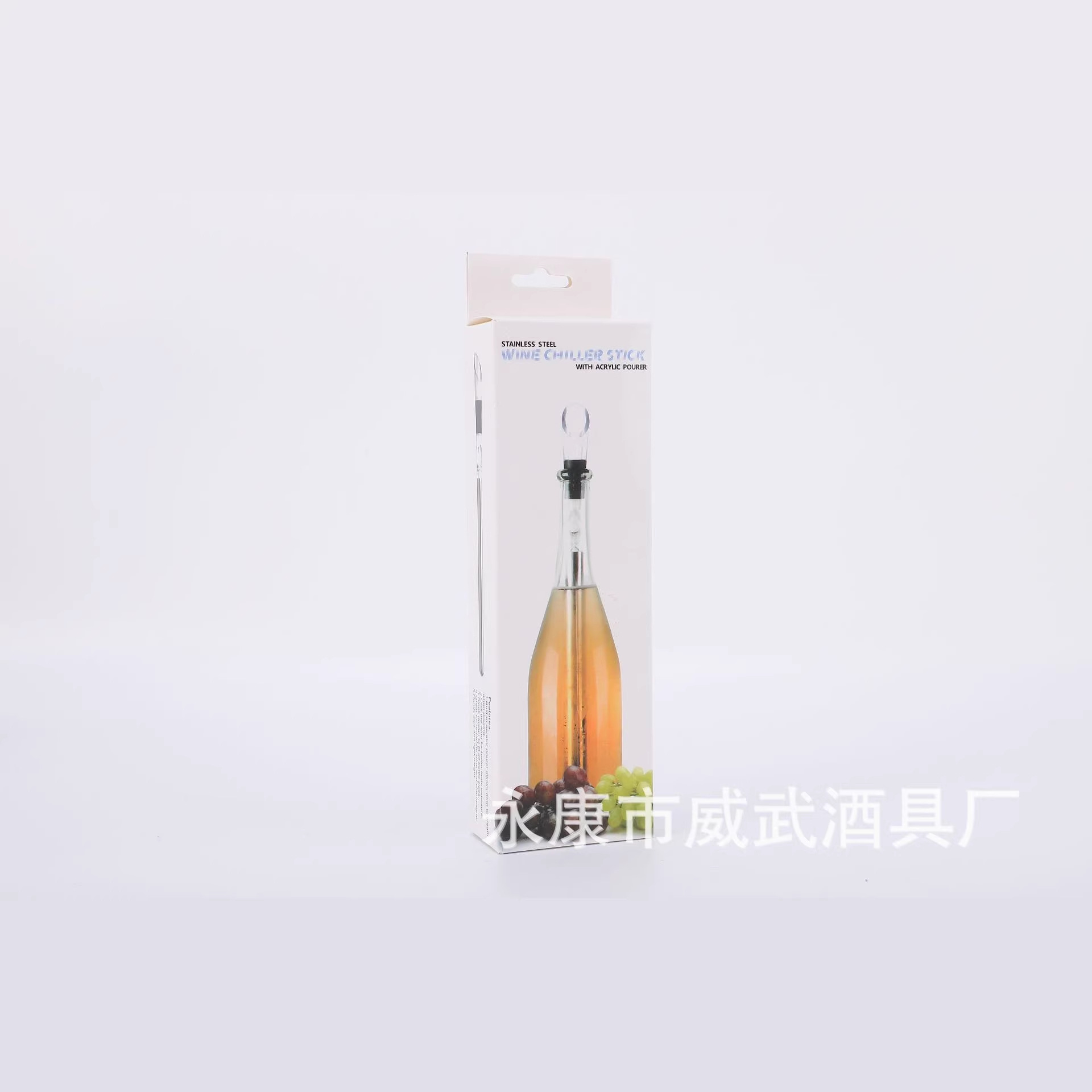 Enfriador de vino de acero inoxidable 304, palo de hielo para vino, vertedor de vino, decantador, palo de hielo, cubitos de hielo de enfriamiento rápido, enfriador de hielo