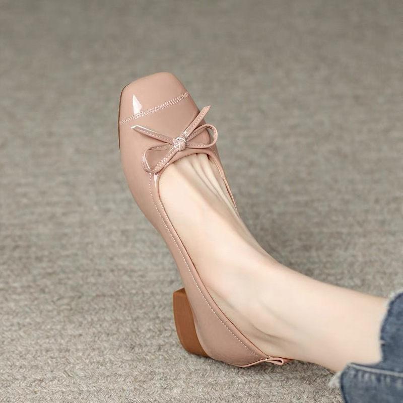 2025 French Ballet Shoes Women's Low-Heeled Shoes Spring New Mary Jane Women's Shoes Pumps Versatile Evening Shoes