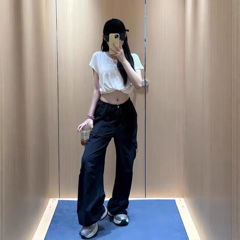 Alo Summer Parachute Wide-Leg Pants for Women, Lightweight Quick-Drying Pants, Loose and Versatile Casual Pants for Women, Casual Pants Alo Summer Parachute Wide-Leg Pants for Women, Lightweight Quick-Drying Pants, Loose and Versatile Casual Pants for Women, Casual Pants