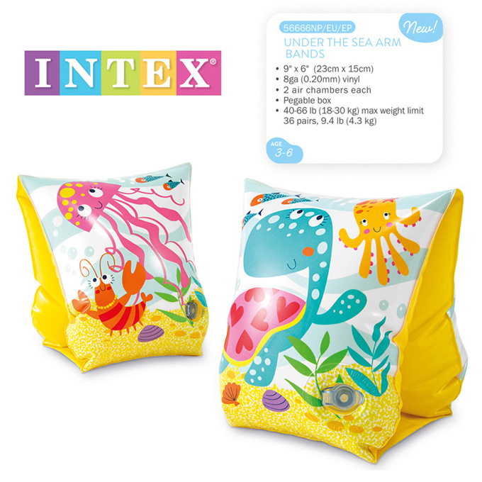 Productos originales genuinos INTEX de dibujos animados anillo de brazo para niños anillo flotante anillo de natación manga de agua manga de mano 56666
