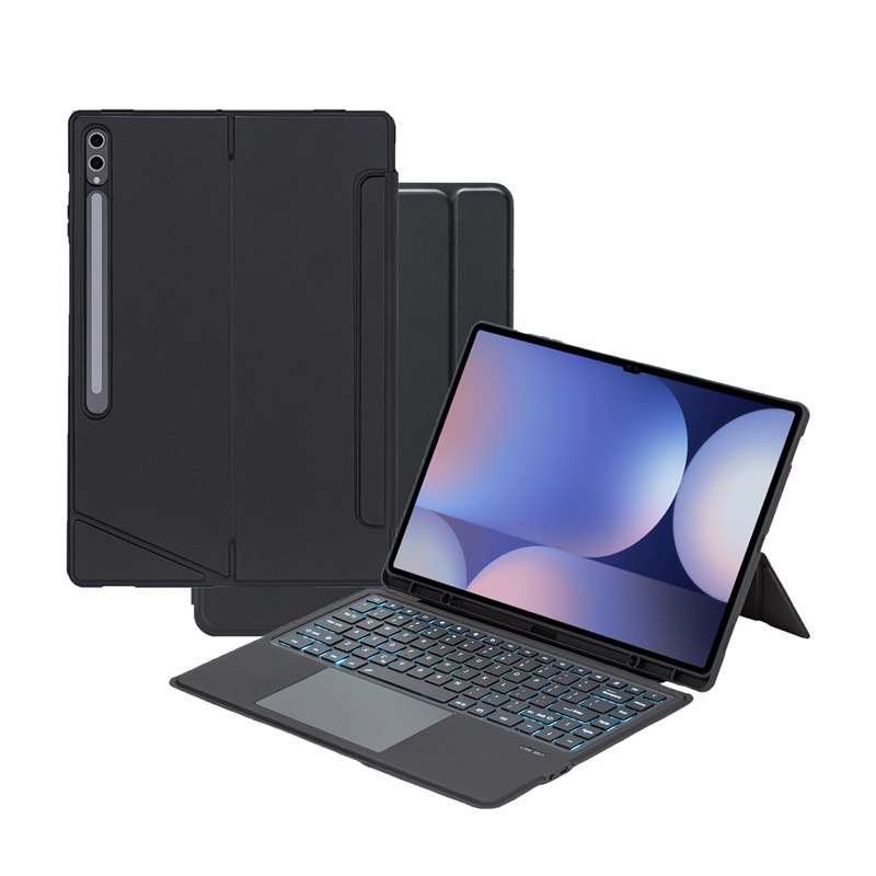 For Samsung S9 Ultra Keyboard Leather Case Hinge Split Touch Backlight Bluetooth Keyboard Leather Case For Samsung S9 Ultra Keyboard Leather Case Hinge Split Touch Backlight Bluetooth Keyboard Leather Case