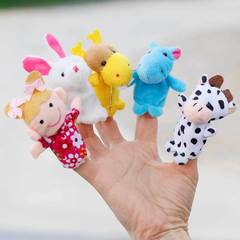 可愛毛絨玩具動物手指玩偶老鼠玩偶兔子卡通迷你指偶娃娃跨境代發