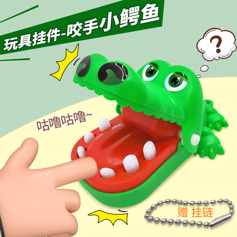 Creative Tricky Crocodile Creative Mini Hand-Biting Crocodile with Keychain Hand-Biting Small Crocodile New and Strange Toys Wholesale