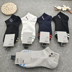 夏季男士女士短筒網眼薄款商務棉襪批發時尚卡通字母棉襪短襪