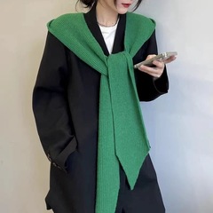 女性の春と秋のニットのショールの帽子のマフラーの一体のファッションの毛糸の帽子と帽子の帽子の耳の保護の帽子のマフラーのストール