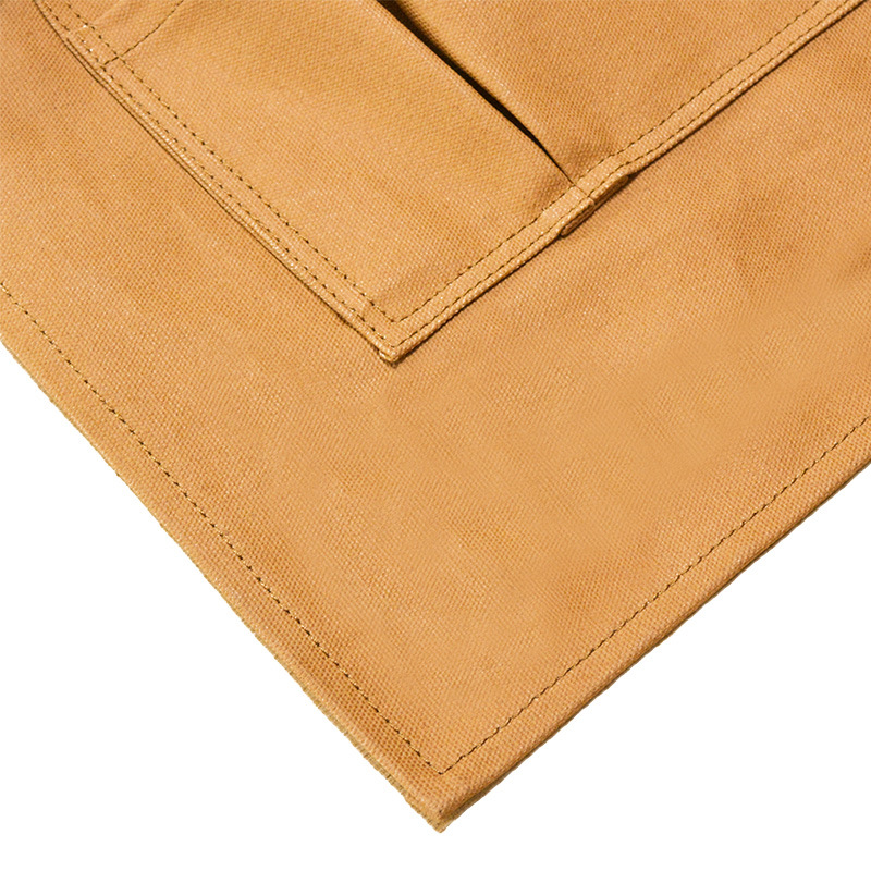 Comercio exterior lienzo delantal moda doble capa tridimensional multi-bolsillo electricista carpintería ropa de trabajo jardinería delantal fábrica al por mayor