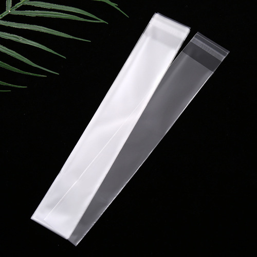Manufacturer wholesale of 2cm wide transparent long strip OPP self-adhesive sticker bags, slim rectangular packaging bags