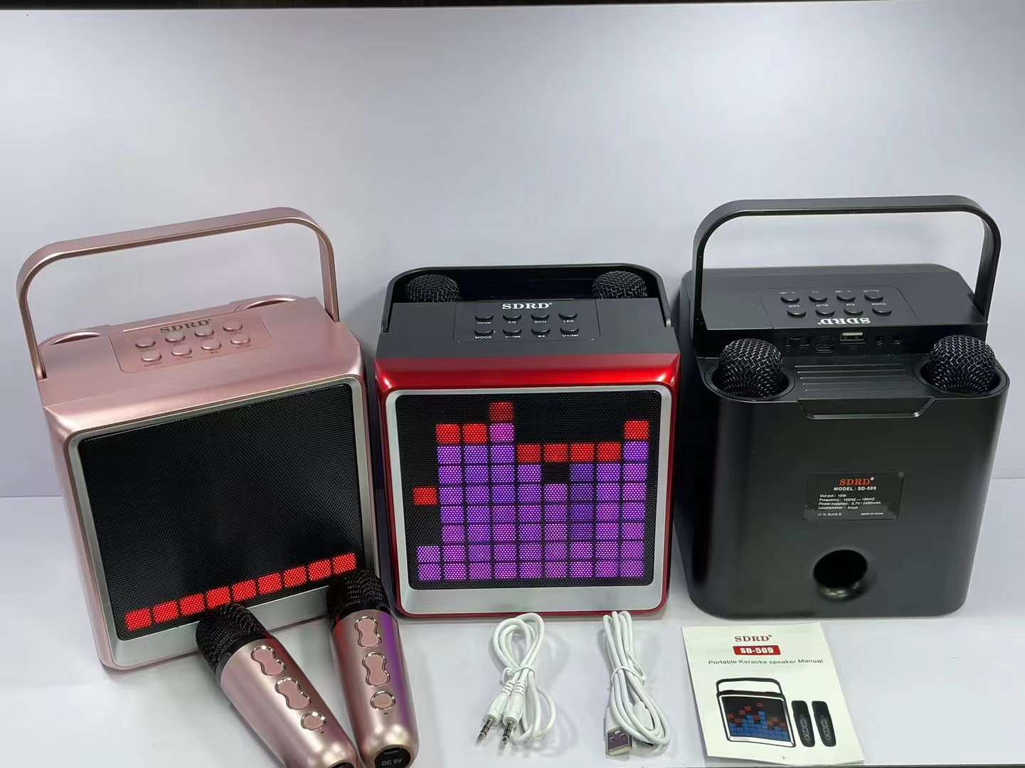 Bluetooth Karaoke Microphone Portable Wireless Outdoor Speaker_voghion.com
