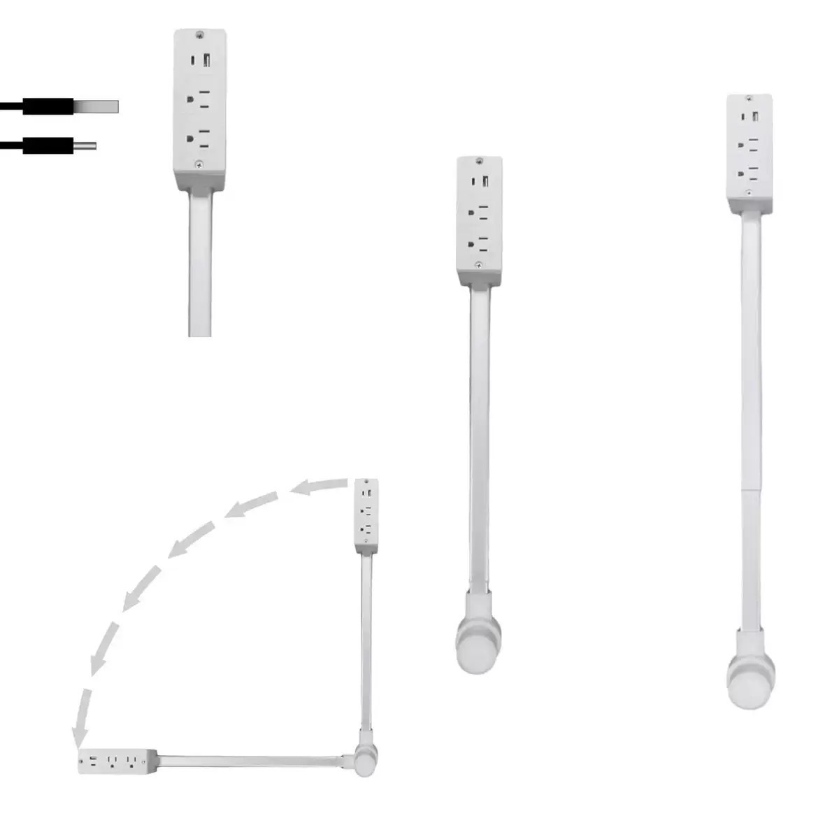 Nuevos productos transfronterizos Electrical Outlet Extender Enchufe Sofá Mesilla de noche Expansor