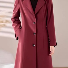 风衣女中长款2025年春秋新款时尚气质休闲显瘦大衣外套雪尼尔氨纶