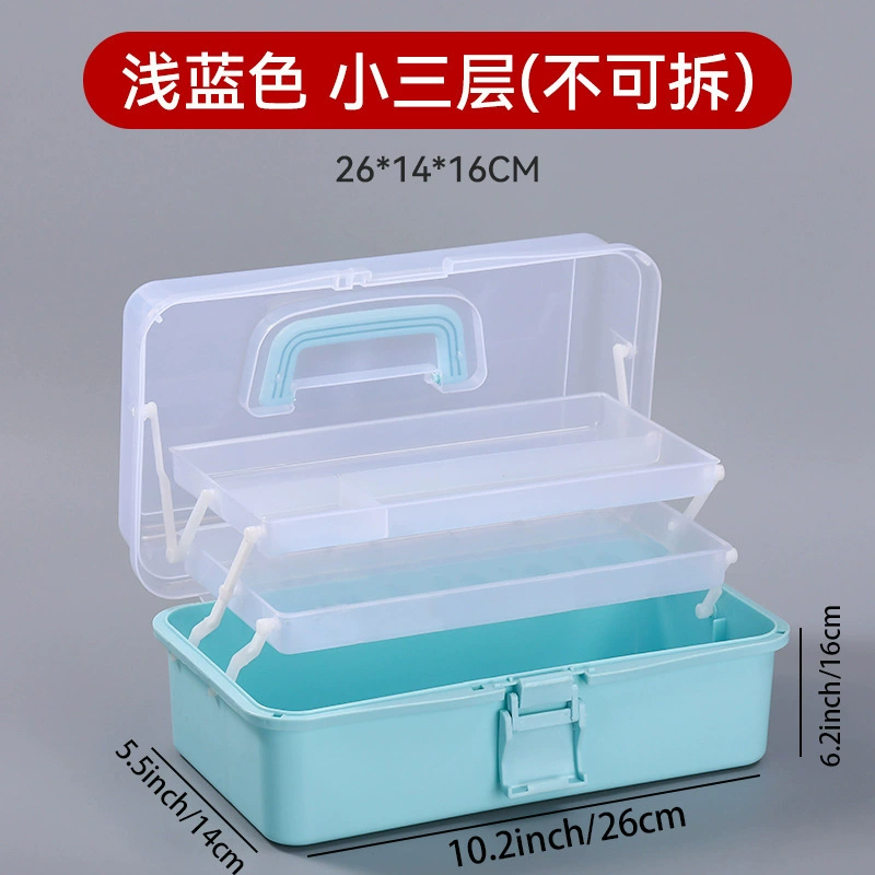 Plastic handheld big art storage box for manicure