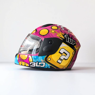 Motosiklet kaskı (dəbilqə) — Electric Vehicle Full-Face Helmet for - glitter-big-question-mark