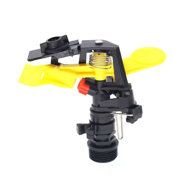 4 puntos de mango amarillo ángulo de control brazo oscilante ángulo ajustable 360 grados rotación automática césped horticultura pulverización image 8