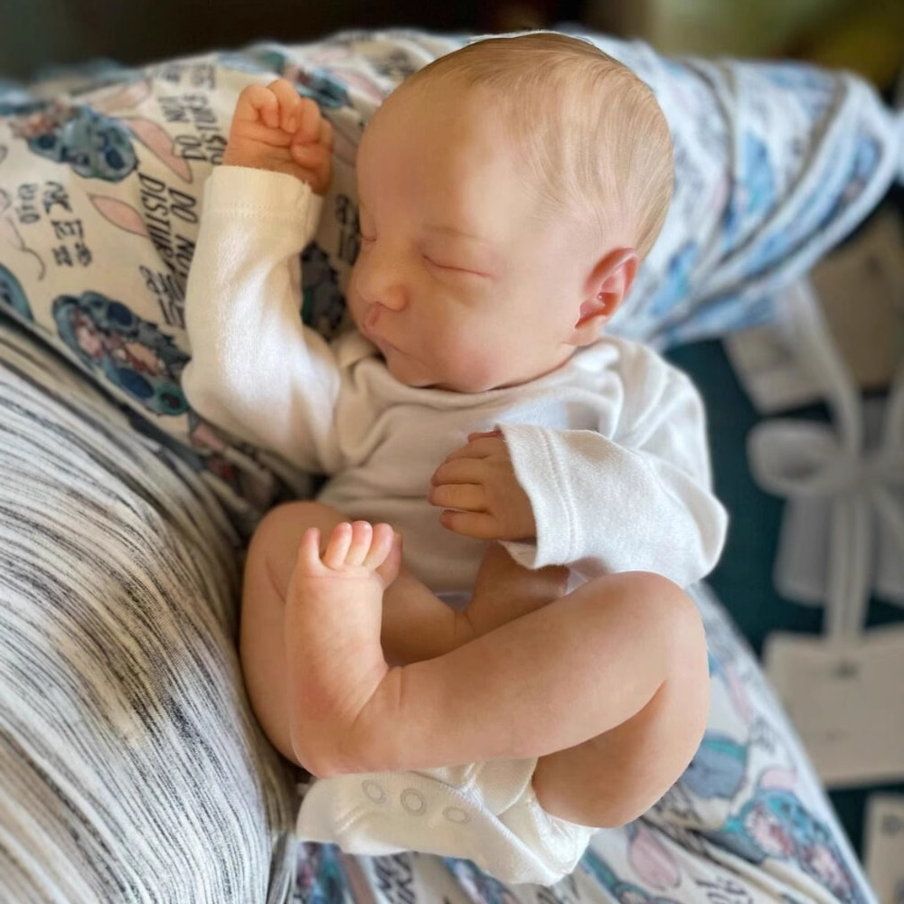 49cm simulación bebé renacido muñeca Levi 3D piel realista bebé