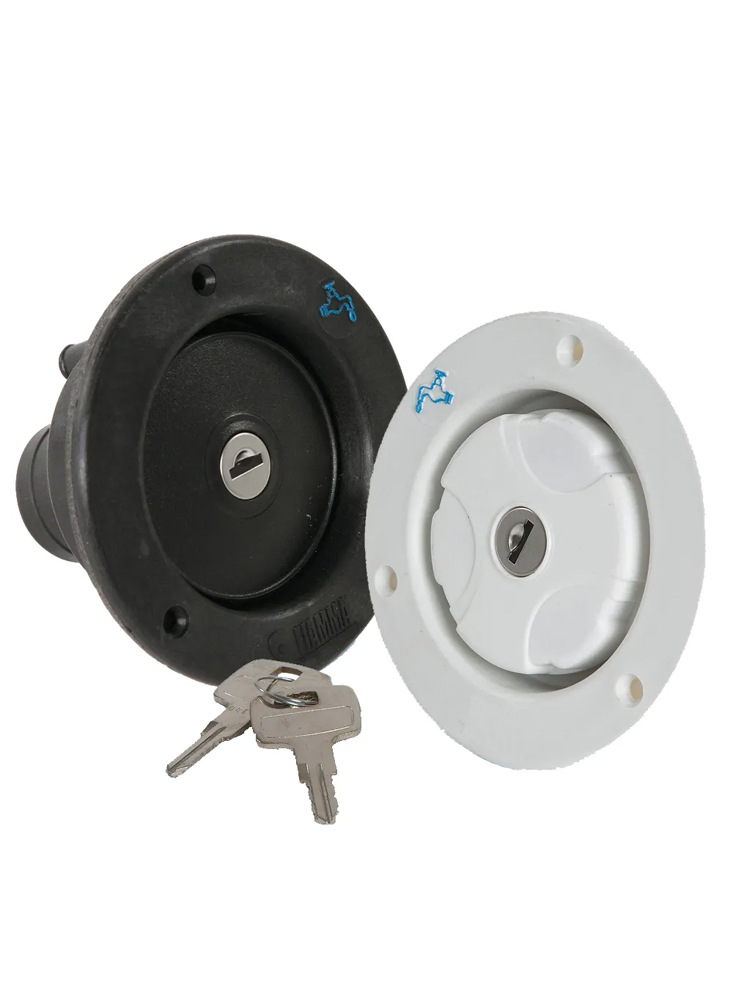 房车旅居拖挂车水路改装配件清水箱重力加水口带钥匙防丢盖注水口