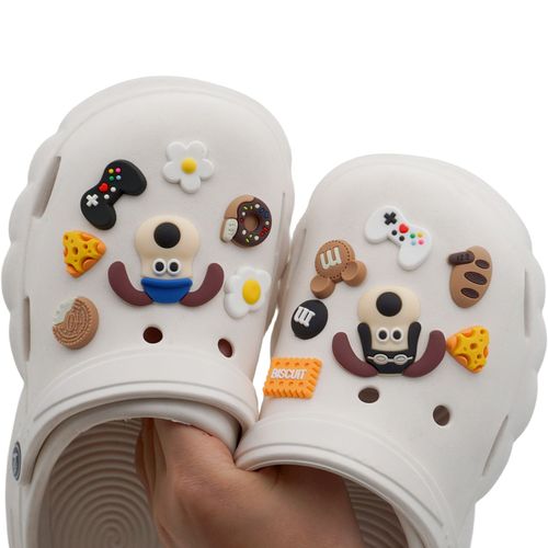 Hobbyist Hole Shoes Accessory Cute Cartoon Leader Dog Shoe Flower Decoration Accessory Soft Rubber DIY Removable Shoe Strap Set