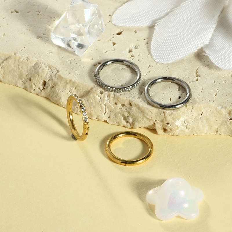G23 Titanium Alloy F136 Nose Ring Nose Clip Piercing Jewelry Geometric Ethnic Simple detail image 7